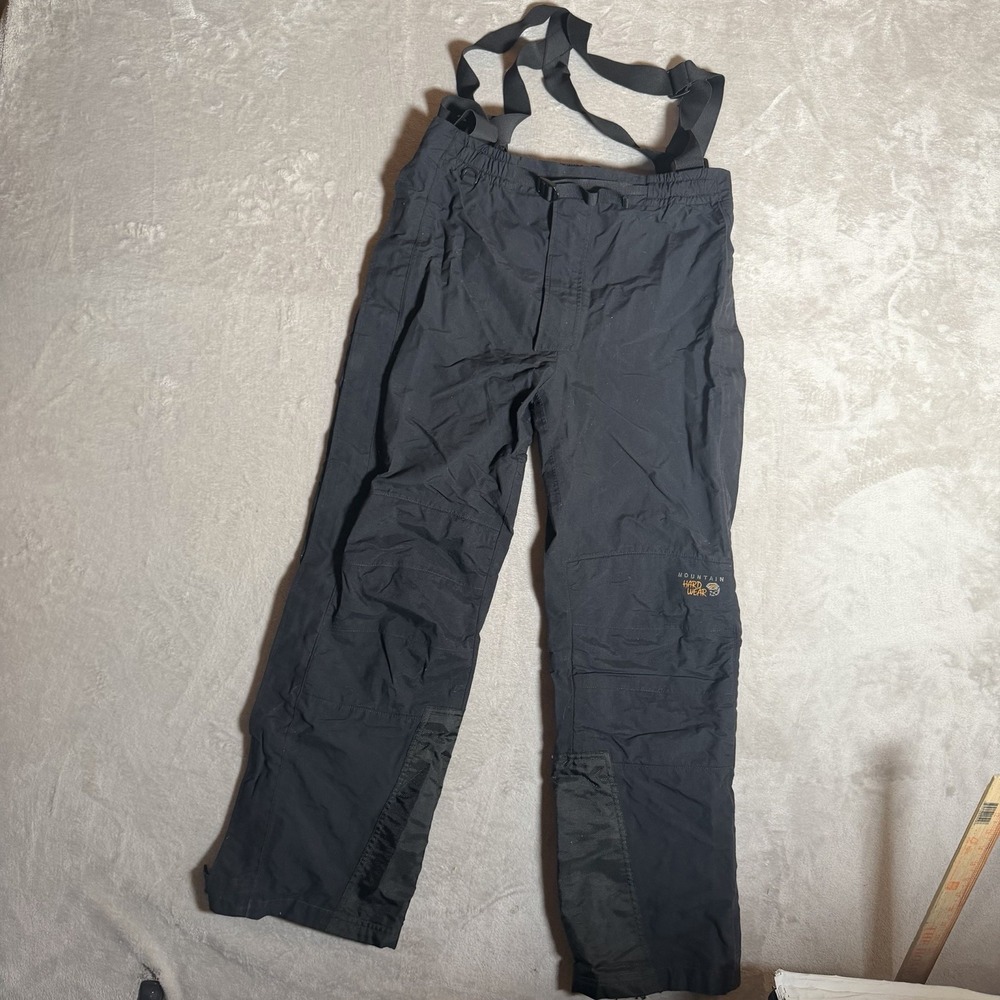 Mountain Hardwear Snow Ski Pants Mens Large Black Bib Suspenders Snowboard